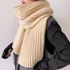 Spandex Long Thickened Neckscarf Polyester Winter Warmer Scarf Soft Knitting Wool Scarf  Winter