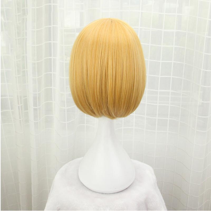 Death Note M Mihael Keehl Short Yellow Heat Resistant Hair Pelucas Cosplay Costume Wigs + Wig Cap