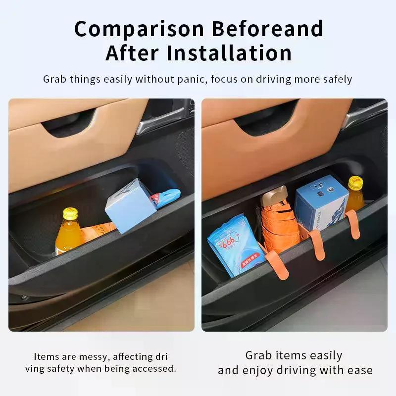 2/4Pcs Universal Car Door Side Storage Partition Car Door Groove Partition Panel Car Storage Organizer Management Car Parts