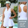 Womens Sport Skort Set With Built-in Bra Pad Tennis Golf Badminton Running Athletic Outfit