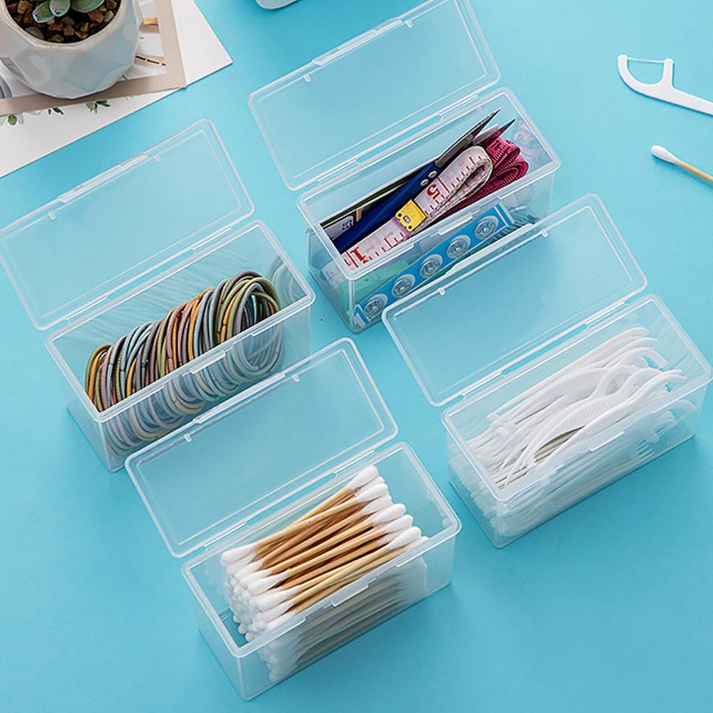 Transparent Cotton Ball Holder Protable Cotton Pad Container Travel Cotton Swab Storage Box Small Cotton Swab Holder Case