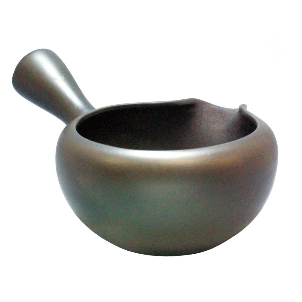 Matcha Bowl with Handle, Black Smoked, L101