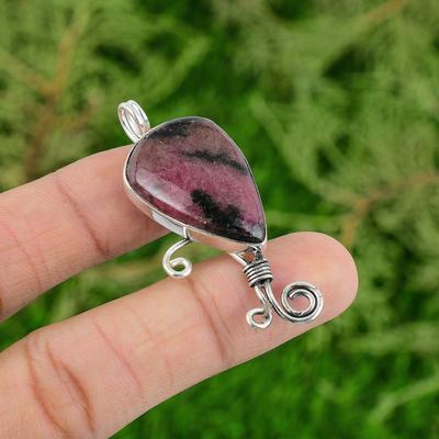 Rhodonite Pendant Natural Gemstone Pendant 925 Sterling Silver Pendant Handmade Brand New Pendant Gifts For Her