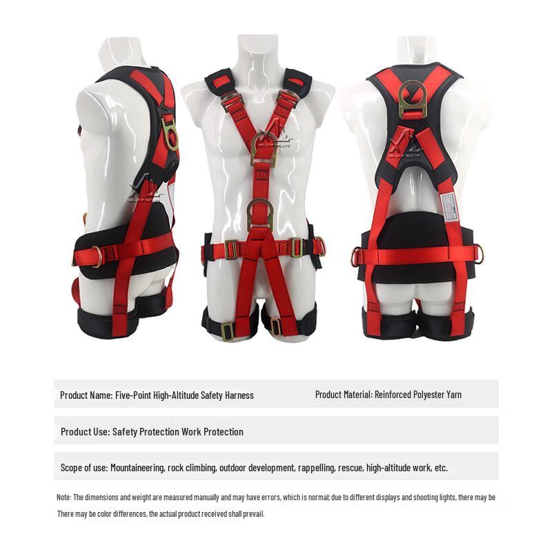 Full Body 5-Point Detachable Polyester Safety Harness