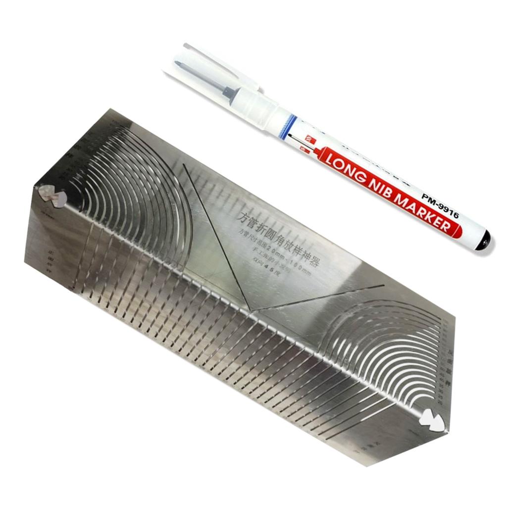 Adjustable Angle & Arc Marking Tool Dual-Purpose Metal Scriber for Metalworking Welding Engineering and Construction