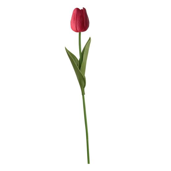 Artificial Tulip Realistic Fake Flower Branch Home Office Wedding Party Table Centerpiece Indoor Outdoor Faux Bloom Decoration
