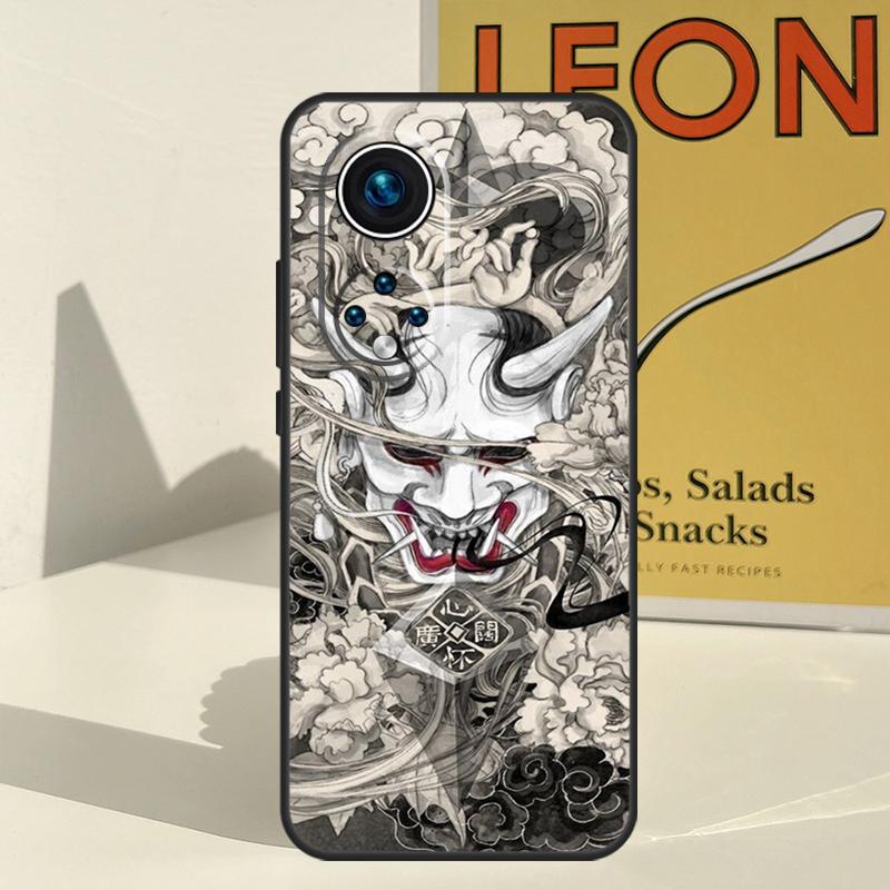 Samurai Oni Mask Case For Honor X8a X8b X9b X9a X8 X9 X9c 50 70 90 Lite Honor 200 Lite Magic 5 6 7 Pro Cover