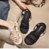 Fashion 2025 New Sandals Women's Summer Flat Bottom Casual Beach Shoes Thick Sole Versatile Outwear Travel Daily Shoes