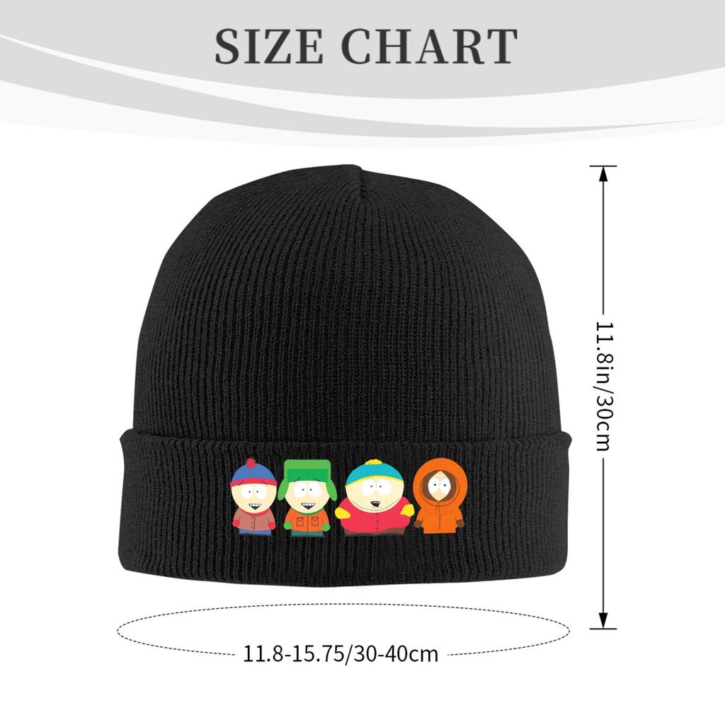 South-Parks Cartoon Hat Autumn Winter Skullies Beanies New Cartman Kyle Kenny Stan Cap Female Male Acrylic Bonnet