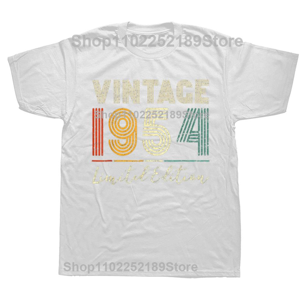 71 Year Old Gifts Vintage 1954 Limited Edition Birthday Essential TShirt Harajuku 71th Party Retro Short Sleeve Mens Clothes