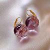 Purple Gold Foil Sphere Earrings Luxurious Yet Affordable Jewelry Women's Fresh & Sweet Stud Earrings