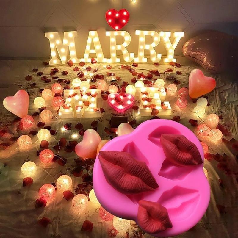 New Creative Design Lips Shape Sugar Mold Fondant Silicone Cake Mold Cake Decorating Tool Suitable Home Kitchen Supplies