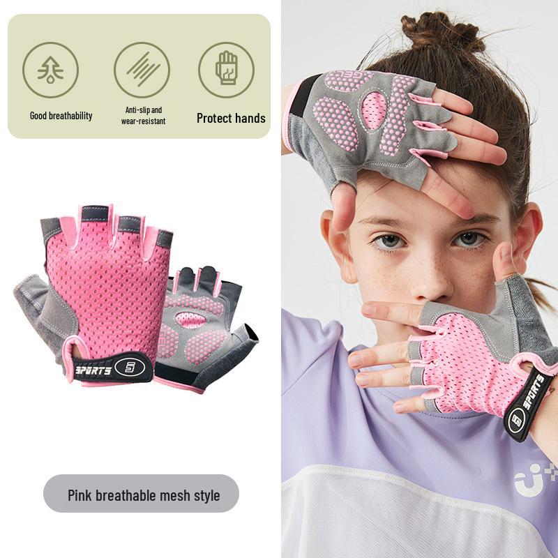 

Дитячі нековзкі рукавички без пальців для велоспорту та тренувань M (3-8 Years or 30-55 lbs)