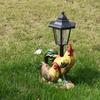 Solar-Powered Puppy Figurine: Outdoor Resin Garden Decoration