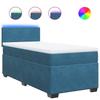 VidaXL Slat Bed Base with Blue Mattress 90x190 Cm Velvet, Bed, Platform Bed, Panel Bed, Furniture of 3288484