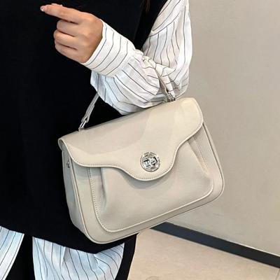 High Quality Top Layer Cowhide Handbag for Women | Genuine Leather Crossbody Shoulder Bag & Top Handle Bag Vintage Lock