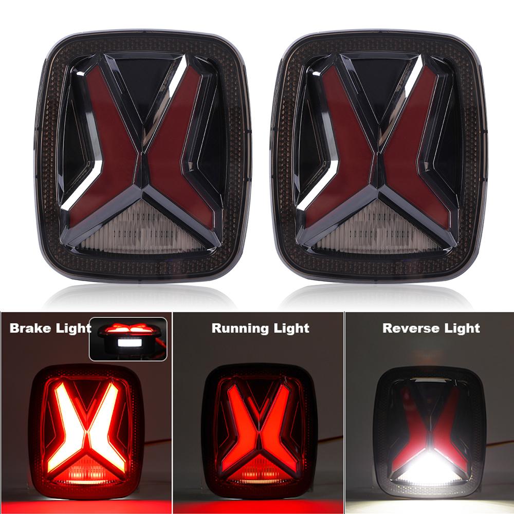 

Задні світлодіодні габаритні ліхтарі для Jeep Wrangler CJ TJ YJ 1998-2006, копчені 12v денні ходові вогні, модифіковані гальмівні гальма US RED VERSION