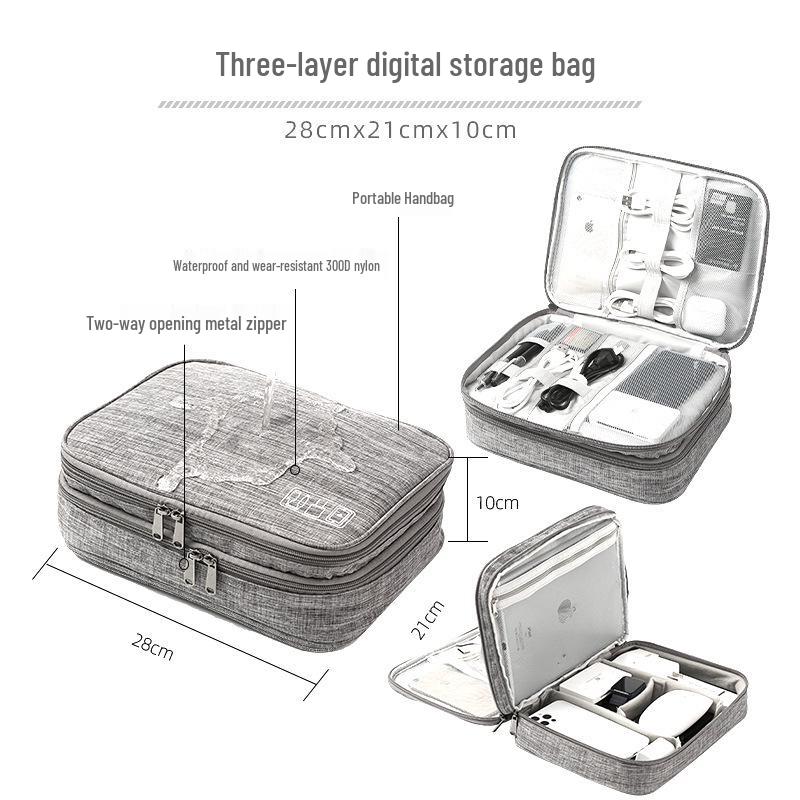 Borsa Organizer Impermeabile Multifunzione per Cavi da Viaggio e Auricolari