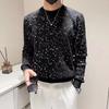 Spring 2024 Men's Sweater Patchwork Assorted Colors Skin-Friendly Fabric Fashion Versatile Top Casual Long-Sleeved Bottoming Shirt