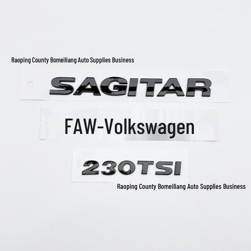 Volkswagen Sagitar 08-22 Black 280TSI Rear Badge and Letter Sticker Set
