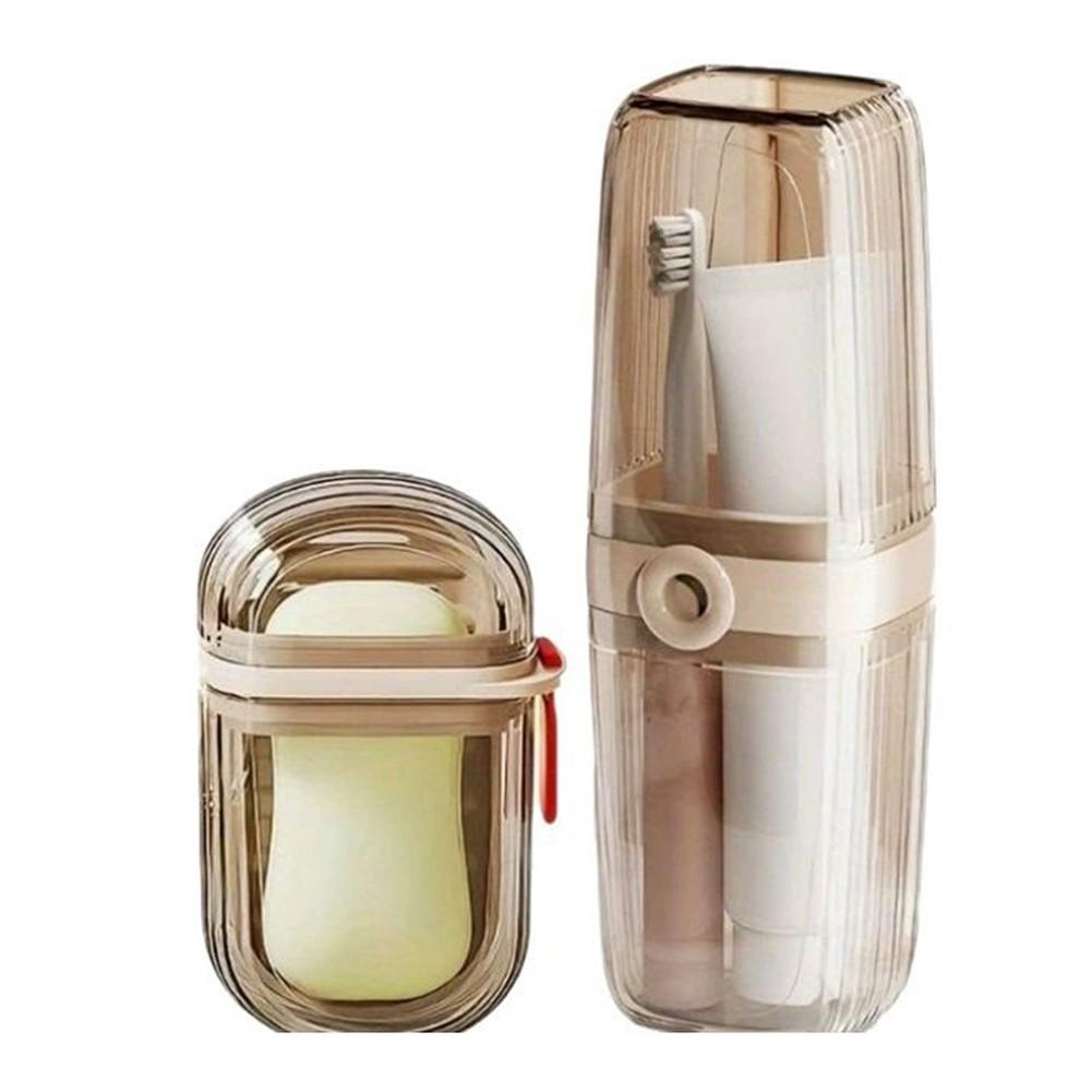 Portable Organizer Soap Dish Set Toothbrush Case Functional And Stylish