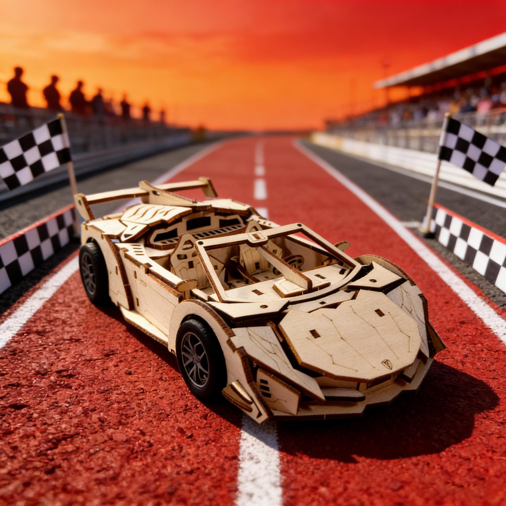 

1 wooden DO-IT-YOURSELF convertible sports car a Imaginative 3D puzzle ideal as a festive Present or home decoration белый