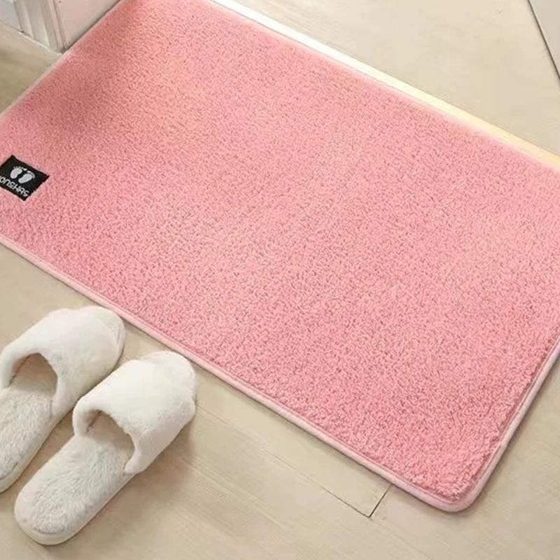 Machine Washable Soft Bath Mats NonSlip Shaggys Carpet Absorbent Microfiber Rugs for Bathroom Floor 50x80cm