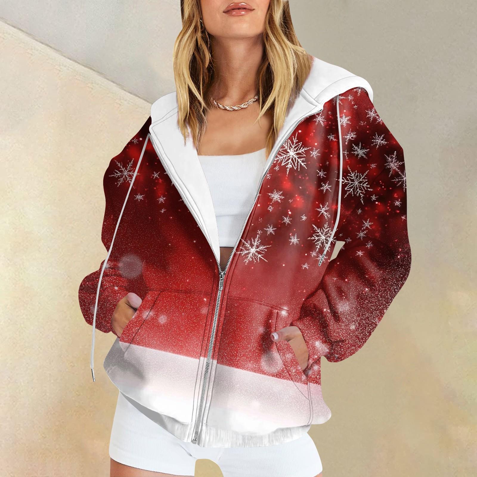 

Женские повседневные модные пуловеры с длинными рукавами и принтом, толстовки на молнии, пальто XL белый