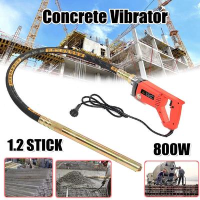 220V 5000 VPM Concrete Vibrators Electric Cement Soil Mixer with Stick 3/4 HP- Heavy Remove Air Bubbles & Level 800W/1200W