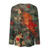 Women Long Sleeve Casual Pullover Sweatshirt Halloween Printed Crew Neck Top Lightweight Comfortable Fit for Everyday Wear