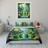 Frog Decoration Set For Garden Soft Comfortable Duvet Cover Bedding Set Included 1*Duvet Cover & 2*Pillowcases, Gift