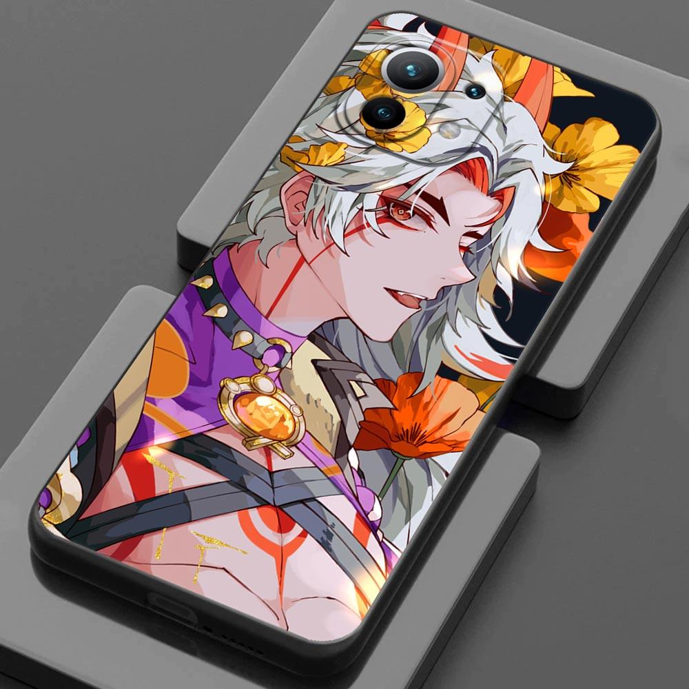 Phone Case for Xiaomi Mi 11 Lite 5G NE 11i 11X 11T 12 Pro Poco  F3 X3 GT X4 NFC Pro Cases Cover Anime Genshin Impact Flower Game