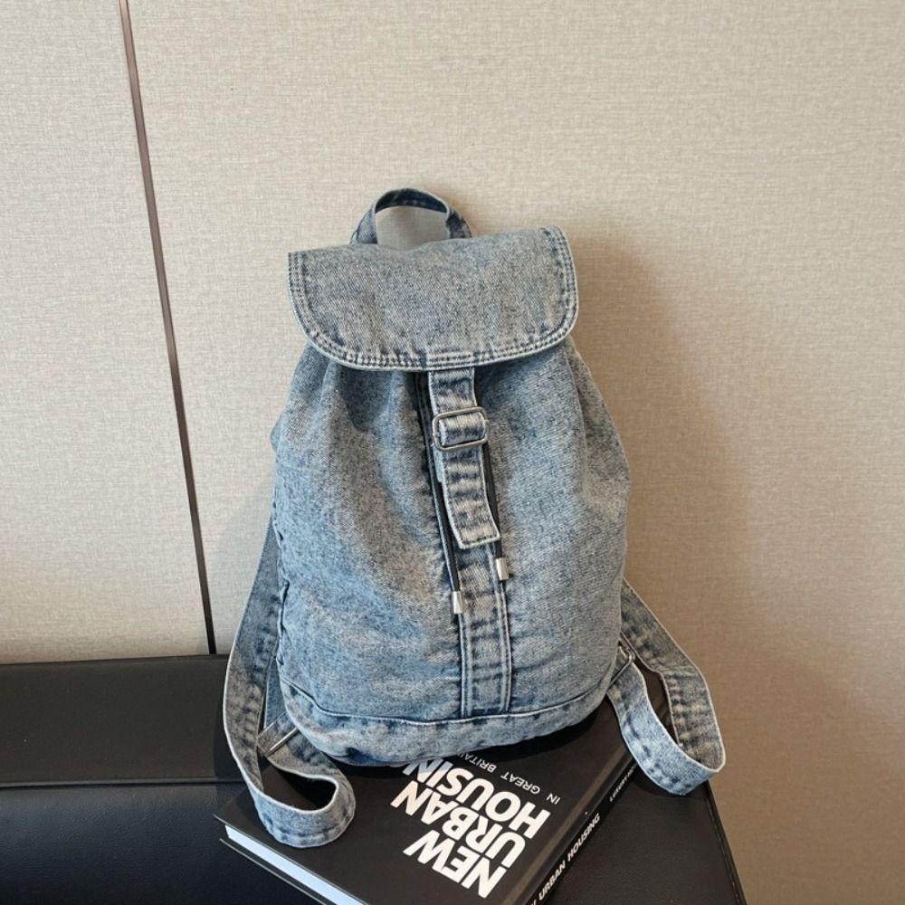 Vintage Cowboy Travel Back Packs Large Capacity Student Schoolbags Denim Backpack for Girls