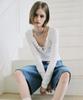 Nigaennikol Button Henley Neck Top_Ivory
