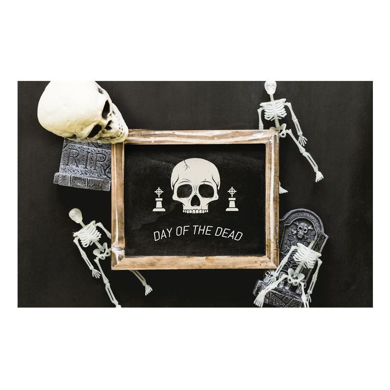 1pc Cute Scary Halloween Party Backdrop Ghost Pumpkin Skull for Halloween Party Decoration Dustproof Banner Photo Background