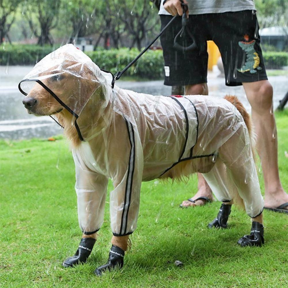 Dog Raincoat Clothes Four-legged Waterproof All-inclusive Golden Retriever Shiba Dog Pet Large Dog Small Medium and Large Dog Clothes Poncho