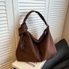 Casual Zipper Solid Suede Shoulder Bags Fashi Sewing Thread Women's Crossbody Bag 2026 Youth Sweet Bags for Women