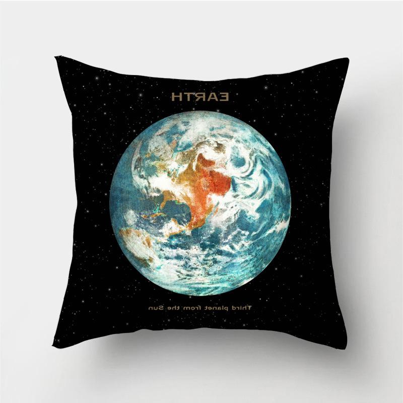 Space Planet Printed Pattern Cushion Cover Pillow Cover Home Living Room Sofa Bedroom Decoration Throw Pillow Cover