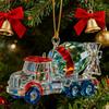Faux Crystal Construction Truck Ornament Christmas Tree Colorful 2D Flat Acrylic Construction Vehicle Hanging Decoration Pendant