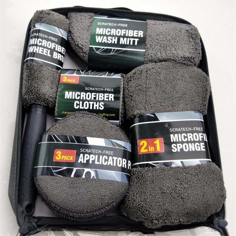 Car Wash Cleaning Tools Kit, 9Pcs Car Cleaning Kit, Microfiber Towel Auto Wash Mitt, Microfiber Towel, Car Cleaning