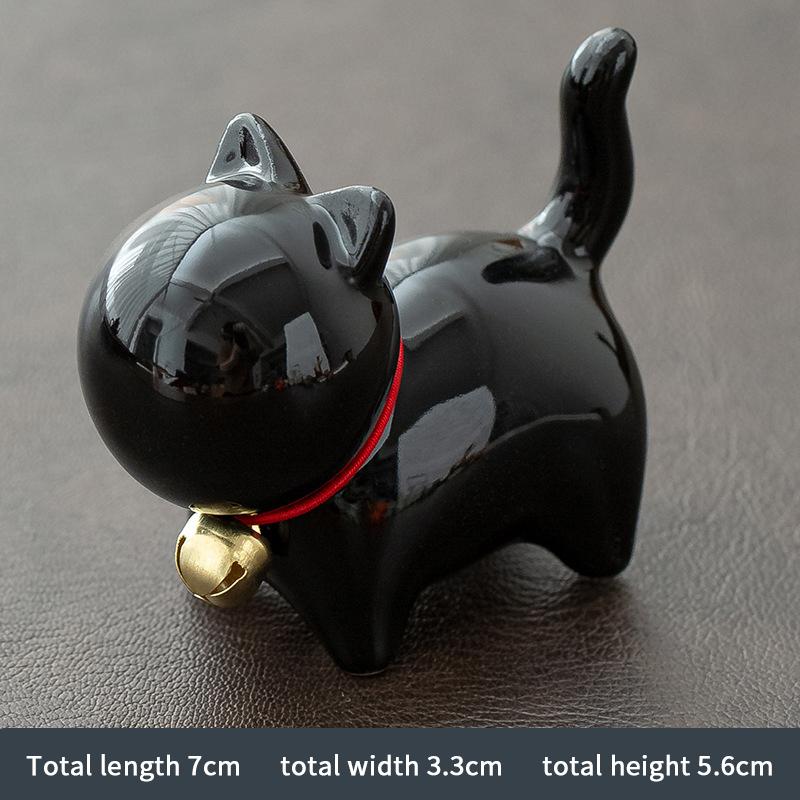 

Творческая керамика Милый котенок Орнамент Животное Микро Пейзаж Чай Питомец Украшения для Домашнего Стола Чайный Набор Аксессуары Чайная Игра чёрный