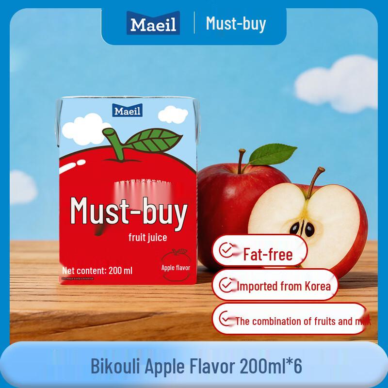 Maeil Bikoli Korean Imported Fruit Juice Drink, 200ml x 6-Pack
