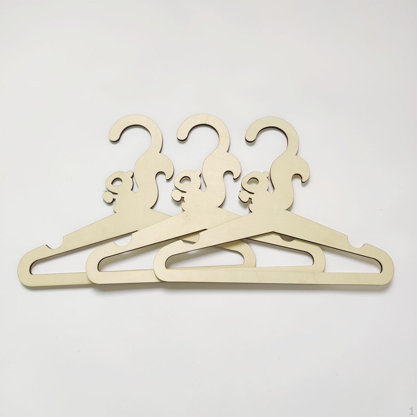 3 детских вешалки для одежды Деревянные Детская Одежда Животное Squirrels