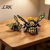Articulated Bee Figurine 3D Printed Cyberpunk Figurine, Movable Joints Mechanical Hornet Ornament, Wasp with Fidget Toy, Stress Relief Insect