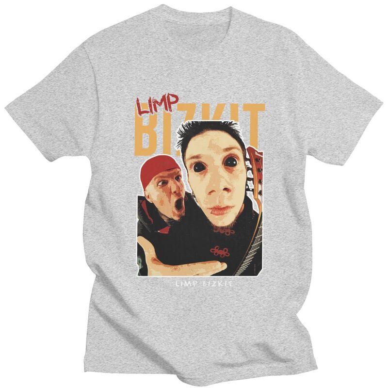 Custom Mens Bizkits Heavy Metal Rap Limp T Shirt Short Sleeves Cotton Tshirts Handsome Tshirt Casual Tees Slim Fit Clothes