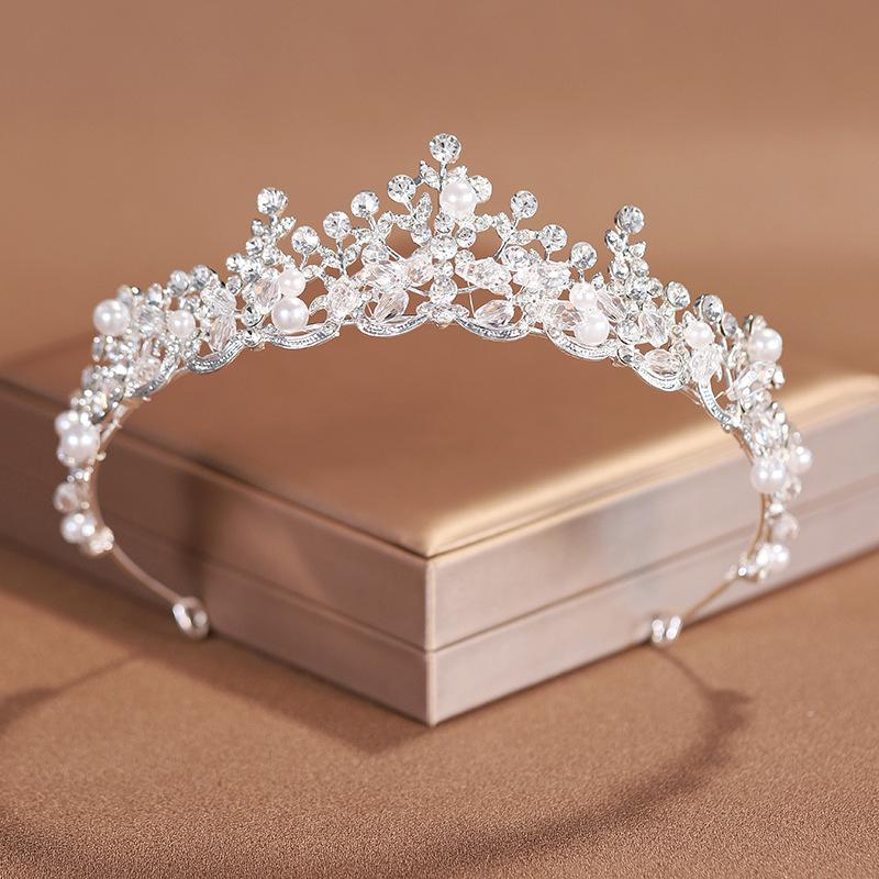 Itacazzo Bridal Headwear Full of Dazzling Atmosphere Noble Copper-colour Ladies' Birthday Party Tiara Crown for Wedding Bride