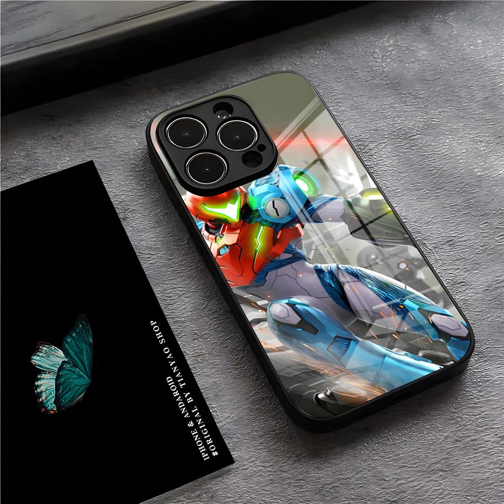Game Metroid Phone Case For IPhone 17 Pro Max 15 Pro 16 14 Plus 12 13 Mini 11 Pro Shockproof Glass Cover