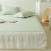 Antibacterial Breathable Fitted Sheet Cool Feeling Silk Mint Water Molecule Cooling Mat Summer Cool Bed Cover (With Pillowcase)