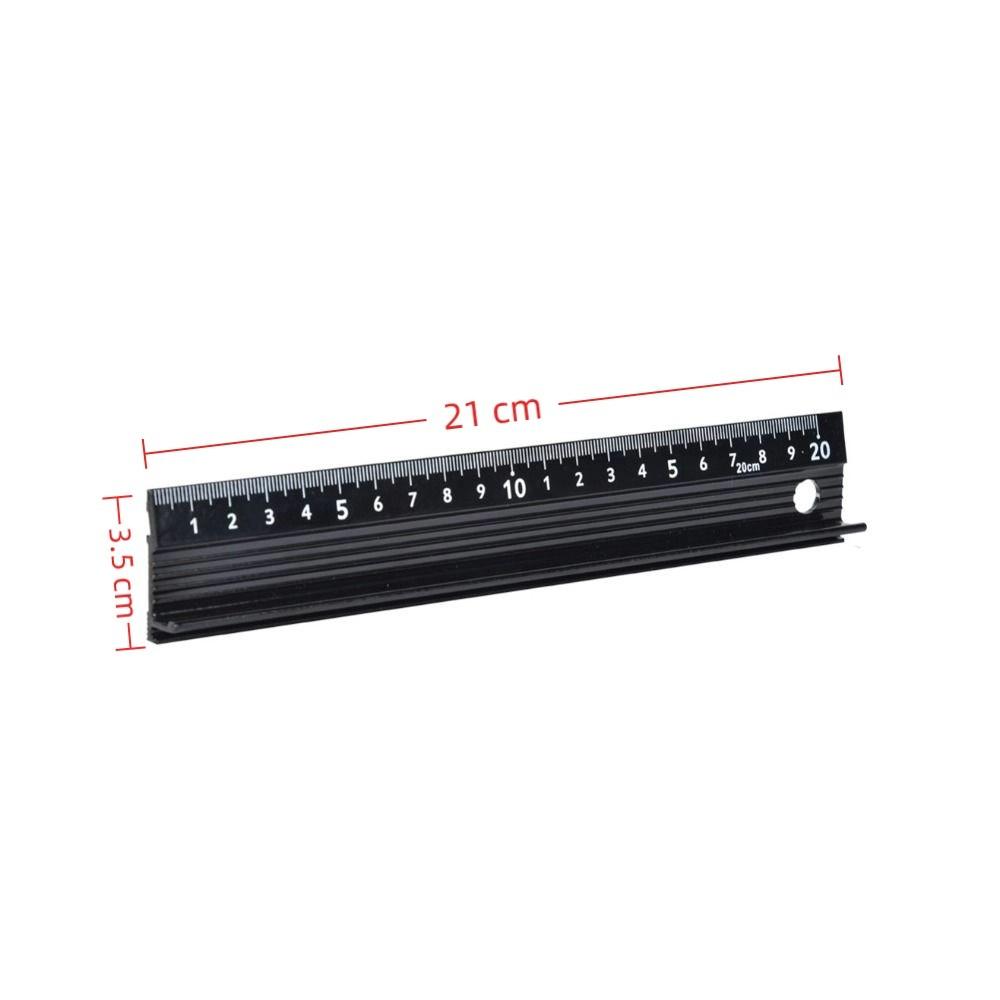 Aluminum Alloy Safety Ruler with Guard 30cm Drafting Ruler  for Crafts and Office Use