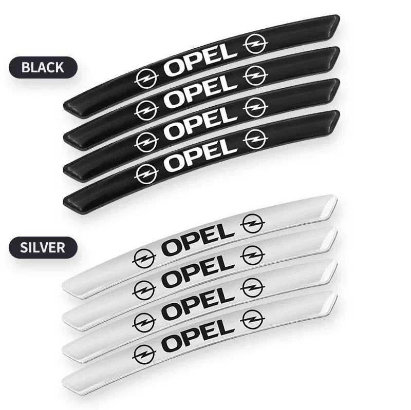 4Pcs Car Wheel Hub Badge Tire Rim 3D Stickers for Opel OPC Astra Insignia Mokka Zafira Corsa Vectra C D Antara Car Accessories